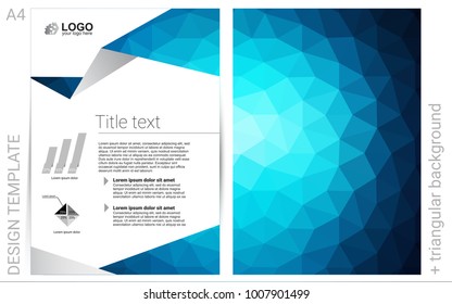 DARK BLUE vector  template for landing pages. Abstract booklet on colored background with gradient. The pattern can be used for any ad, booklets.