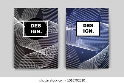 Dark BLUE vector template for landing pages. Beautiful colored sample in A4 size. Completely new template for your brand book.