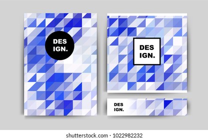 Dark BLUE vector template for landing pages. Blurred decorative design in abstract style with textbox. The pattern can be used for any ad, booklets.