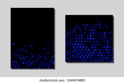 Dark BLUE vector template for landing pages. Web interface on abstract background with colorful gradient. The pattern can be used for any ad, booklets.