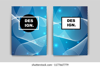 Dark BLUE vector template for landing pages. Web interface on abstract background with colorful gradient. Pattern for ads, leaflets, labels of your business.