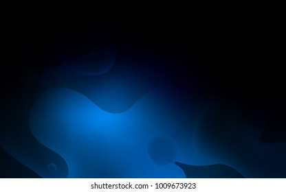 Dark BLUE vector template with lava shapes. Colorful illustration in abstract memphis style with gradient. A completely new template for your business design.