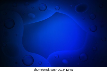 Dark BLUE vector template with lava shapes. A vague circumflex abstract illustration with gradient. A new texture for your  ad, booklets, leaflets.