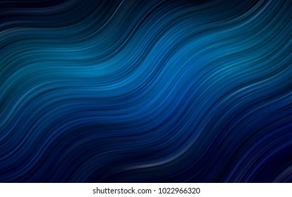 Dark BLUE vector template with lava shapes. A vague circumflex abstract illustration with gradient. A completely new memphis design for your business.