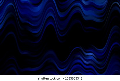 Dark BLUE vector template with lava shapes. Colorful illustration in abstract marble style with gradient. The template for cell phone backgrounds.