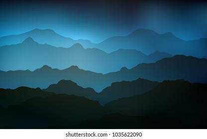 Dark BLUE vector template with lava shapes. A completely new color illustration in mountain style. The template for cell phone backgrounds.