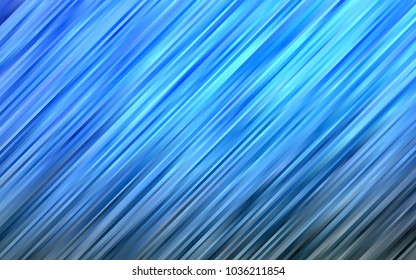 Dark BLUE vector template with lava shapes. Modern gradient abstract illustration with bandy lines. Marble style for your business design.