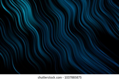Dark BLUE vector template with lava shapes. Geometric illustration in marble style with gradient.  A new texture for your  ad, booklets, leaflets.