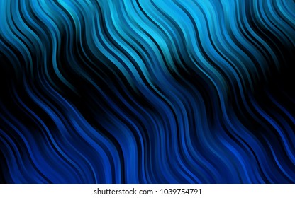 Dark BLUE vector template with lava shapes. An elegant bright illustration with gradient. The template for cell phone backgrounds.