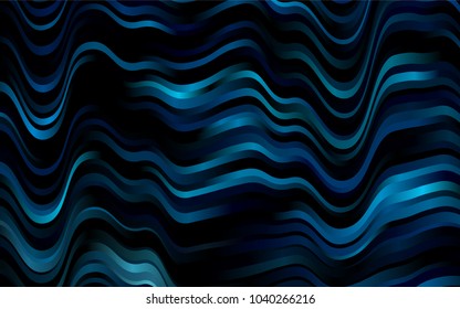Dark BLUE vector template with lava shapes. Shining illustration, which consist of blurred lines, circles. The best blurred design for your business.