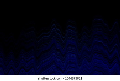 Dark BLUE vector template with lava shapes. Glitter abstract illustration with wry lines. The template for cell phone backgrounds.
