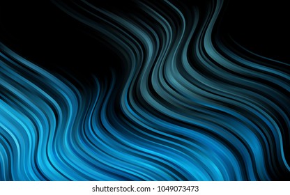 Dark BLUE vector template with lava shapes. Geometric illustration in marble style with gradient.  Textured wave pattern for backgrounds.