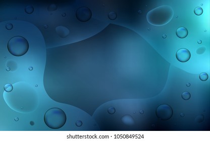 Dark BLUE vector template with lava shapes. Creative illustration in halftone memphis style with gradient. The best blurred design for your business.