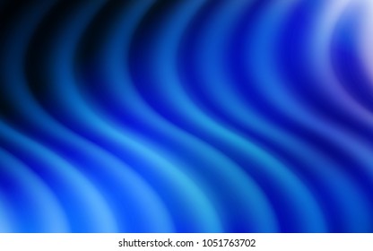 Dark BLUE vector template with lava shapes. Colorful abstract illustration with gradient lines. A completely new template for your business design.