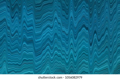 Dark BLUE vector template with lava shapes. Modern gradient abstract illustration with bandy lines. New composition for your brand book.