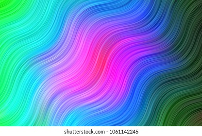 Dark BLUE vector template with lava shapes. A completely new color illustration in marble style. Pattern for your business design.