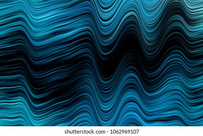 Dark BLUE vector template with lava shapes. Shining illustration, which consist of blurred lines, circles. A completely new marble design for your business.
