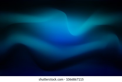 Dark BLUE vector template with lava shapes. A sample with blurred bubble shapes. Pattern for your business design.