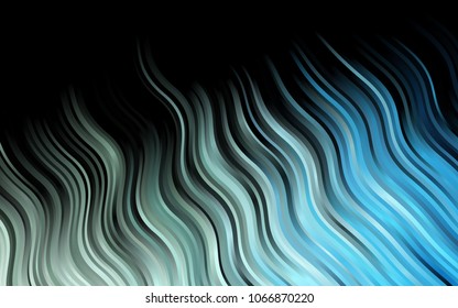 Dark BLUE vector template with lava shapes. Glitter abstract illustration with wry lines. Marble style for your business design.