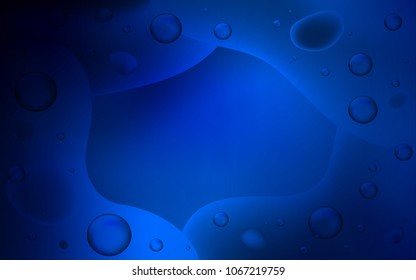 Dark BLUE vector template with lava shapes. An elegant bright illustration with gradient. Memphis design for your web site.