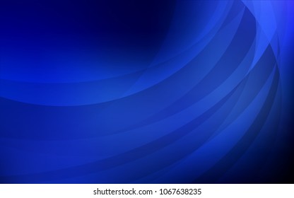 Dark BLUE vector template with lava shapes. A vague circumflex abstract illustration with gradient. The best blurred design for your business.