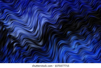 Dark BLUE vector template with lava shapes. Brand-new colored illustration in marble style with gradient. Textured wave pattern for backgrounds.