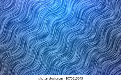 Dark BLUE vector template with lava shapes. A sample with blurred bubble shapes. The best blurred design for your business.
