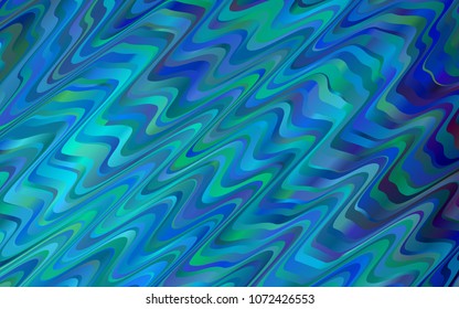 Dark BLUE vector template with lava shapes. Shining crooked illustration in marble style. Brand-new design for your ads, poster, banner.