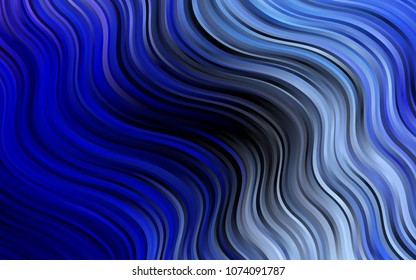 Dark BLUE vector template with lava shapes. Blurred geometric sample with gradient bubbles.  Pattern for your business design.
