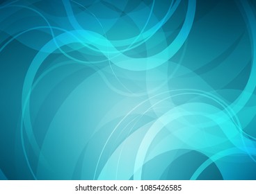Dark BLUE vector template with lava shapes. Blurred geometric sample with gradient bubbles.  Brand new design for your ads, poster, banner.