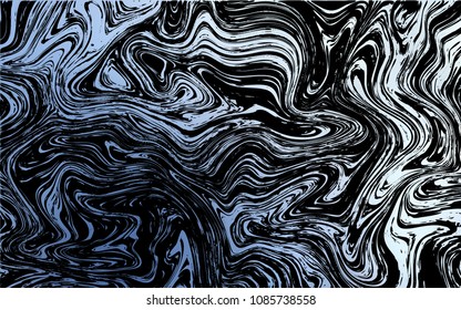 Dark BLUE vector template with lava shapes. Glitter abstract illustration with wry lines. A new texture for your  ad, booklets, leaflets.