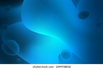 Dark BLUE vector template with lava shapes. A vague circumflex abstract illustration with gradient. Textured wave pattern for backgrounds.