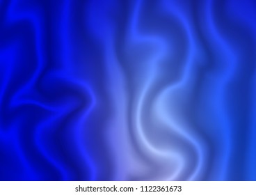 Dark BLUE vector template with lava shapes. Glitter abstract illustration with wry lines. The elegant pattern for brand book.