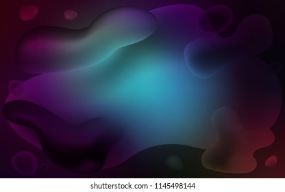 Dark BLUE vector template with lava shapes. An elegant bright illustration with gradient. A completely new template for your business design.