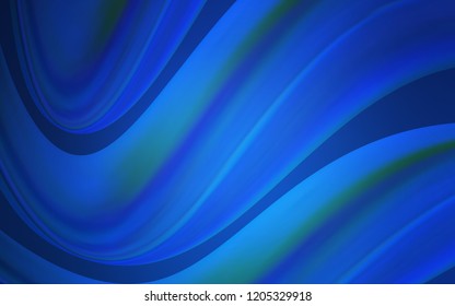Dark BLUE vector template with lava shapes. Brand new colored illustration in marble style with gradient. A new texture for your  ad, booklets, leaflets.