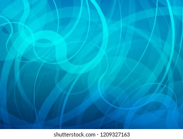 Dark BLUE vector template with lava shapes. Colorful abstract illustration with gradient lines. A new texture for your  ad, booklets, leaflets.