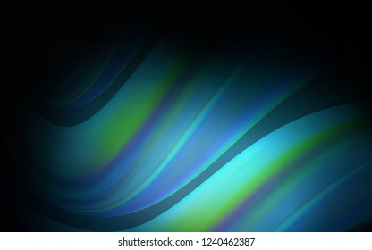 Dark BLUE vector template with lava shapes. An elegant bright illustration with gradient. The best blurred design for your business.