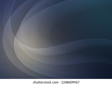 Dark BLUE vector template with lava shapes. Shining illustration, which consist of blurred lines, circles. A completely new marble design for your business.