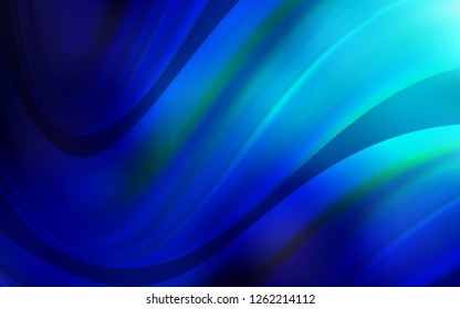 Dark BLUE vector template with lava shapes. Brand new colored illustration in marble style with gradient. A completely new memphis design for your business.