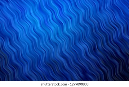 Dark BLUE vector template with lava shapes. A sample with blurred bubble shapes. The best blurred design for your business.