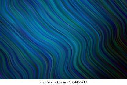 Dark BLUE vector template with lava shapes. Shining crooked illustration in marble style. New composition for your brand book.