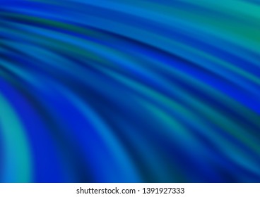 Dark BLUE vector template with lava shapes. Geometric illustration in marble style with gradient.  The template for cell phone backgrounds.