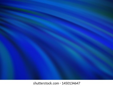Dark BLUE vector template with lava shapes. Creative illustration in halftone marble style with gradient. A completely new template for your business design.