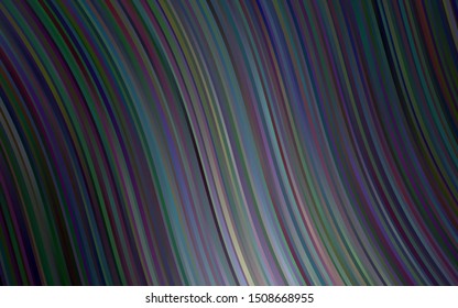 Dark BLUE vector template with lava shapes. An elegant bright illustration with gradient. The elegant pattern for brand book.