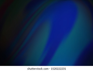 Dark BLUE vector template with lava shapes. Geometric illustration in marble style with gradient.  Textured wave pattern for backgrounds.