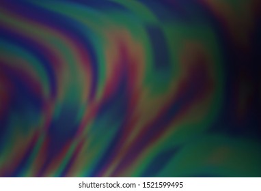 Dark BLUE vector template with lava shapes. Shining crooked illustration in marble style. Textured wave pattern for backgrounds.