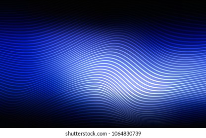 Dark BLUE vector template with lines. Blurred geometric sample with gradient.  The template for background of cell phones.