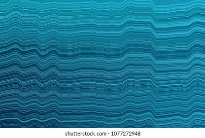 Dark BLUE vector template with lines, ovals. Shining crooked illustration in marble style. Pattern for your business design.