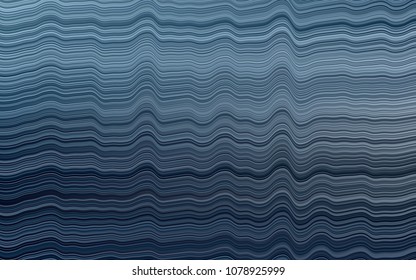 Dark BLUE vector template with lines, ovals. Colorful illustration in abstract marble style with gradient. The best blurred design for your business.