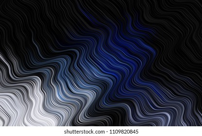 Dark BLUE vector template with lines, ovals. Creative geometric illustration in marble style with gradient. Marble style for your business design.